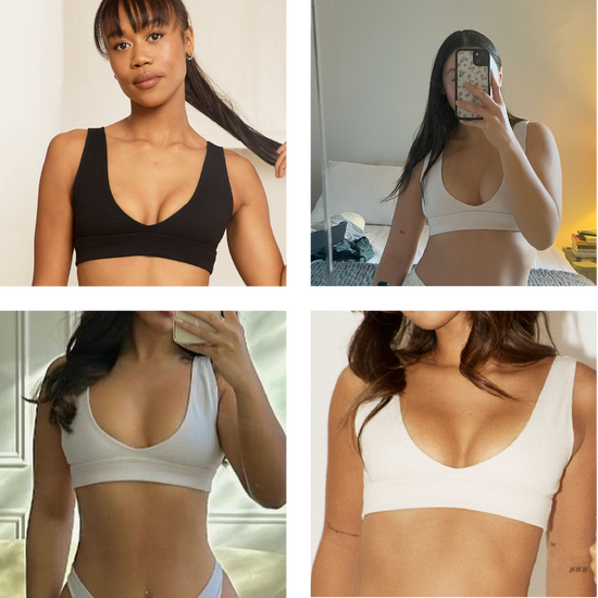 Theo bralette on small chests